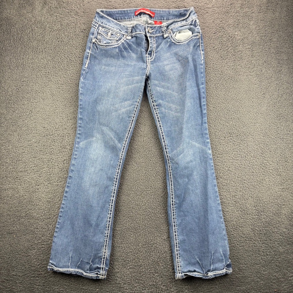 Jana Jeans Women's Size‎ 13 Bootcut Embellished Denim Jeans Blue